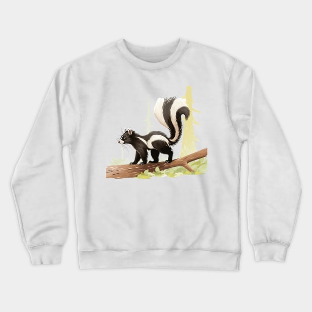 Skunk Crewneck Sweatshirt by zooleisurelife